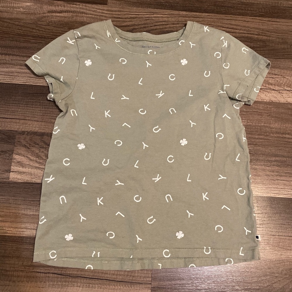 Lucky Brand logo Label LG tee shirt 100% cotton